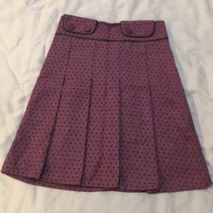 Purple dotted Vintage Midi Skirt